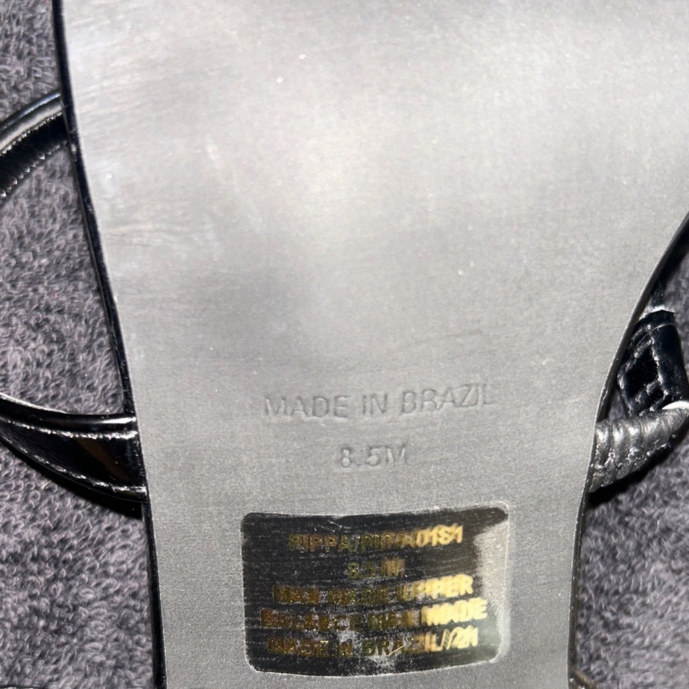 Steve Madden Shiny Black Strappy Heels - Picture 3 of 7
